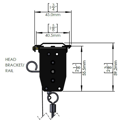Open roll with exposed weight bar and hold-down hooks