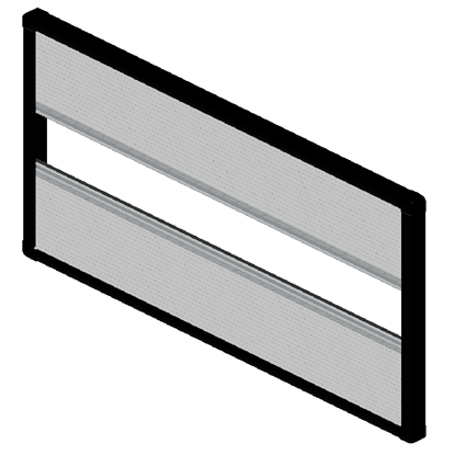 Open roll with exposed weight bar and hold-down hooks