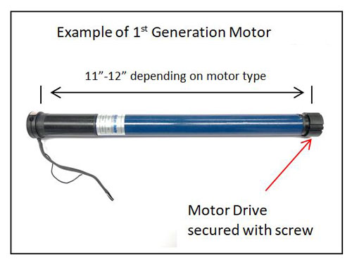 1st generation motor with motor drive screwed to aluminum tube